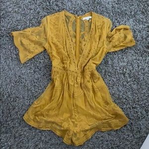 Honey punch lace romper